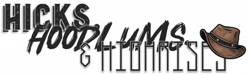 Hicks, Hoodlums, & Highrises - The adventures and revelations of a Spirit-filled nomad, Logo with kangaroo leather hat logotype