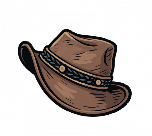 Hicks, Hoodlums, & Highrises - The adventures and revelations of a Spirit-filled nomad, Kangaroo leather hat logotype